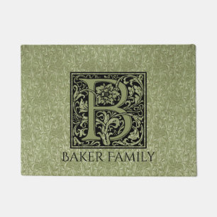 Felpudo Letra B primera letra monograma personalizada