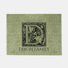 Felpudo Letra D primera letra monograma personalizado