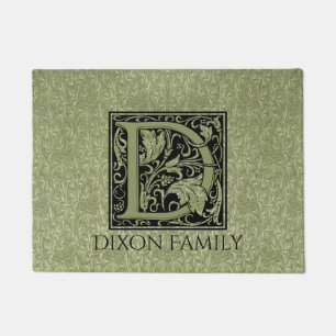 Felpudo Letra D primera letra monograma personalizado