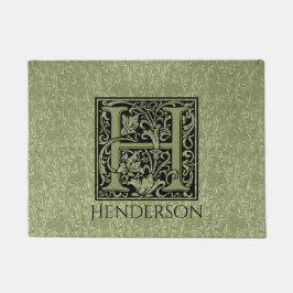 Felpudo Letra H primera letra monograma personalizada