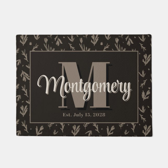 Felpudo Letrero de nombre de familia personalizado regalo  (Anverso)