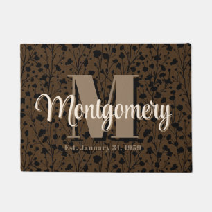 Felpudo Letrero de nombre de familia personalizado regalo