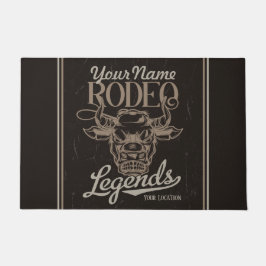 Felpudo Leyendas personalizadas de rodeo en el viejo oeste