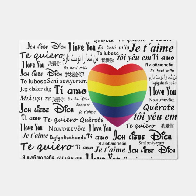 Felpudo LGBT te amo (Anverso)