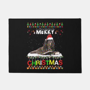 Felpudo Lhasa Apso Árbol de Navidad Luz Pajama Navidad Per