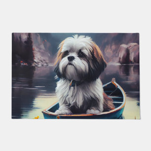 Felpudo Lhasa Apso en una Paleta: Una Aventura Escénica
