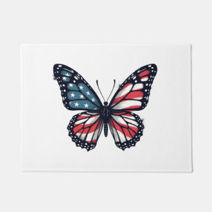 Felpudo Libélula patriótica de la bandera americana 4 de j