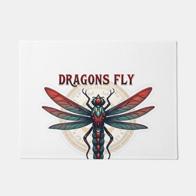 Felpudo Libélula Steampunk mecanizada genial - Dragones Vu (Anverso)
