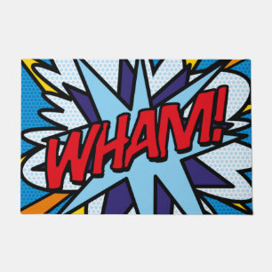 Felpudo Libro de Cómic WHAM Divertido Moderno Tipográfico