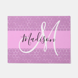 Felpudo Lila Glam Metalizado Miel de Abeja en Rejilla Mono