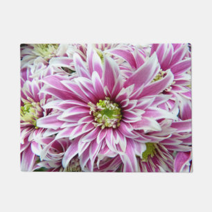 Felpudo Lila hermosa y flor blanca