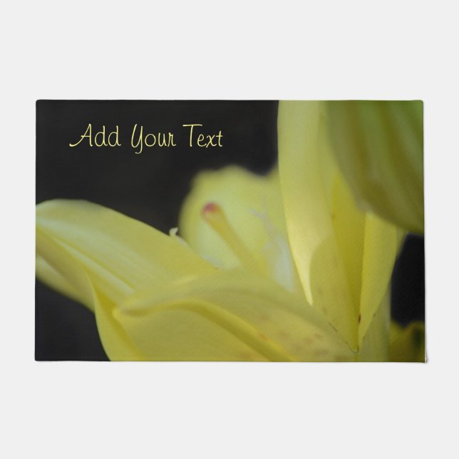Felpudo Lily amarilla de Shirley Taylor Doormat (Anverso)