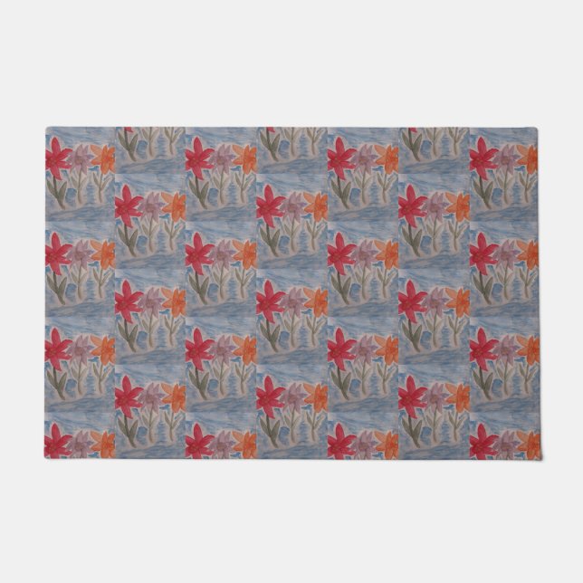 Felpudo Lily Flowers Door Mat (Anverso)