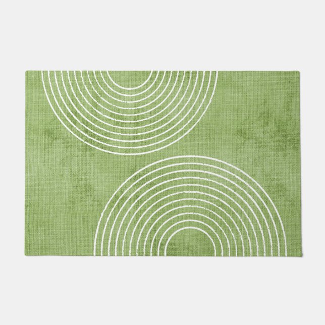 Felpudo Lime Green Linen Minimalista (Anverso)