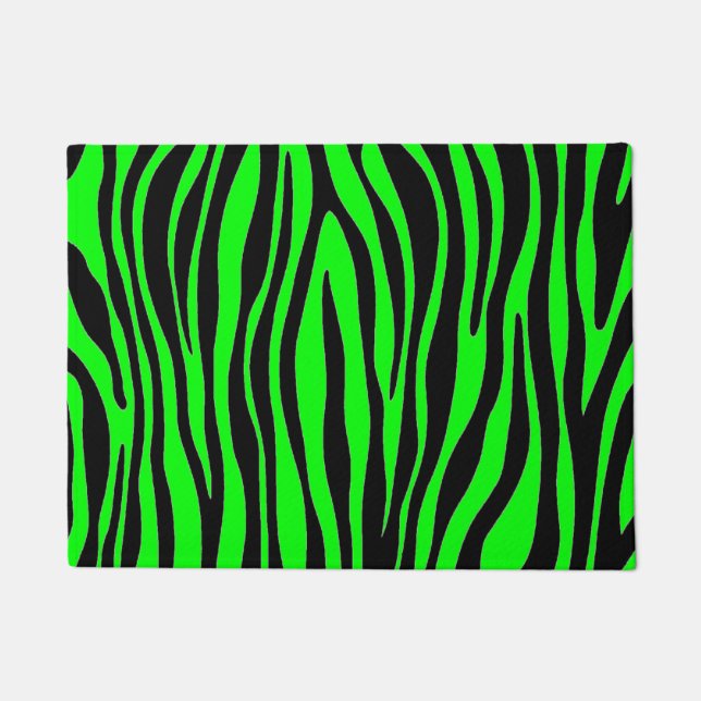 Felpudo Lime Green Zebra (Anverso)