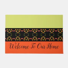 Felpudo Lime Verde Y Naranja