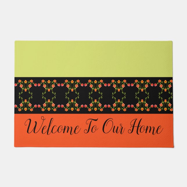 Felpudo Lime Verde Y Naranja (Anverso)