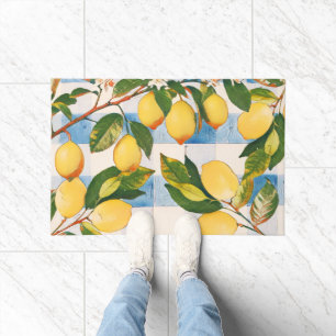 Felpudo Limones pintados en un paisaje de mesa