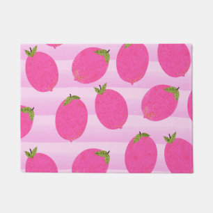 Felpudo Limones Rosados Verano Frutas Acuarela Divertido B