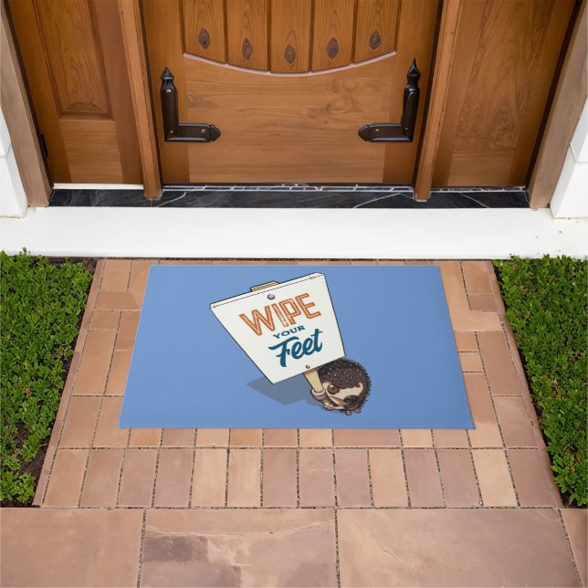 Felpudo Limpia tus pies Gracioso Personalizado de Rótulo d (Exterior)