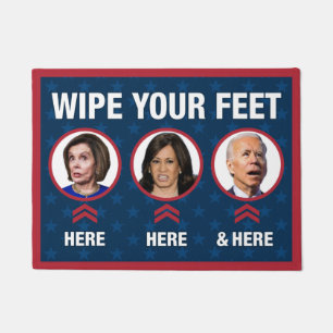 Felpudo Limpia tus pies graciosos anti Biden Harris Pelosi