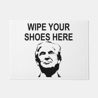 Felpudo Limpia tus zapatos en la cara de Trump