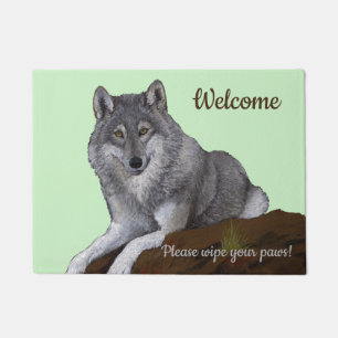Felpudo Limpiar el lobo de sus patas