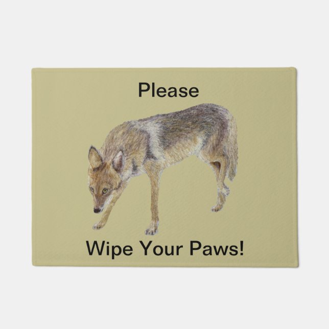 Felpudo Limpiar tus garras Coyote (Anverso)