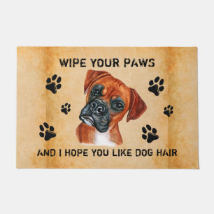 Felpudo Limpiar tus patas Gracioso Boxer Watercolor Art