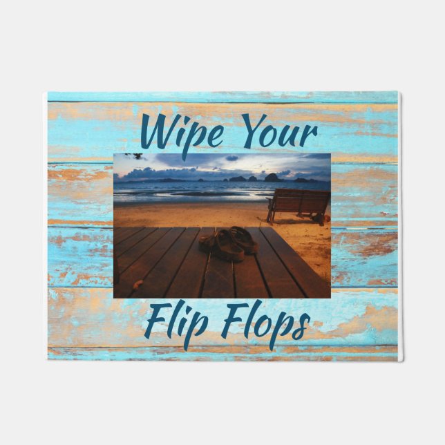 Felpudo Limpie su Doormat de Flip Flops (Anverso)