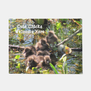 Felpudo Limpkin Chicks (Pájaro de Wading) - Doormat de bie