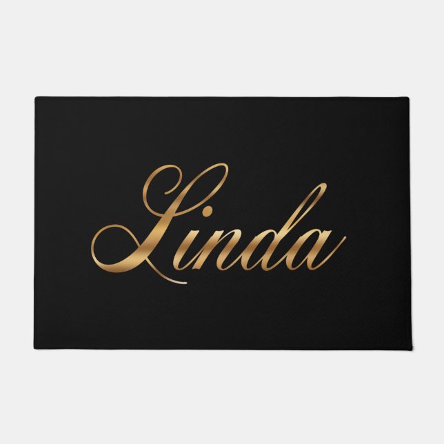 Felpudo Linda gold Design Lettering Türmatte (Anverso)