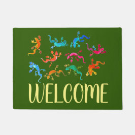 Felpudo lindo del lagarto de los geckos