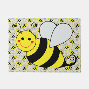Felpudo Lindo manosee la abeja con el modelo