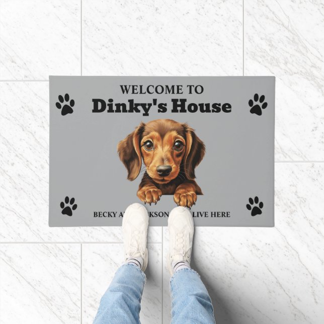 Felpudo Lindo perro Dachshund (Interior)