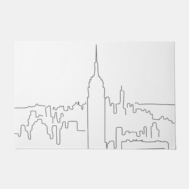 Felpudo Línea Mínima de la Ciudad de Nueva York (Anverso)