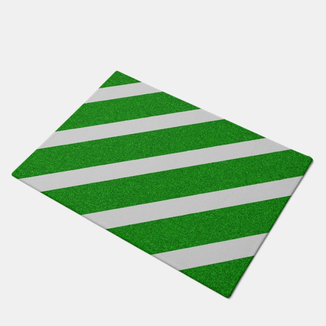 Felpudo Línea Verde Brillante (Angular)