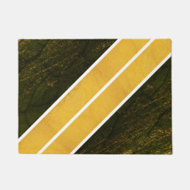 Felpudo Líneas blancas de oro verde