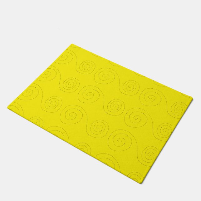 Felpudo líneas de doble espiral en amarillo (Angular)