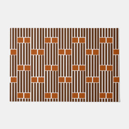 Felpudo Líneas y cajas marrones