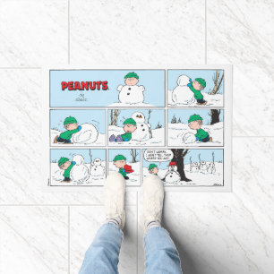 Felpudo Linus Construye Un Hombre De Nieve