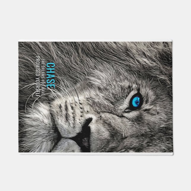 Felpudo Lion Chase Your Dreams (Anverso)