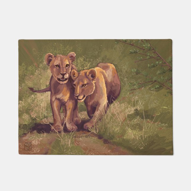 Felpudo Lion Cubs Art (Anverso)