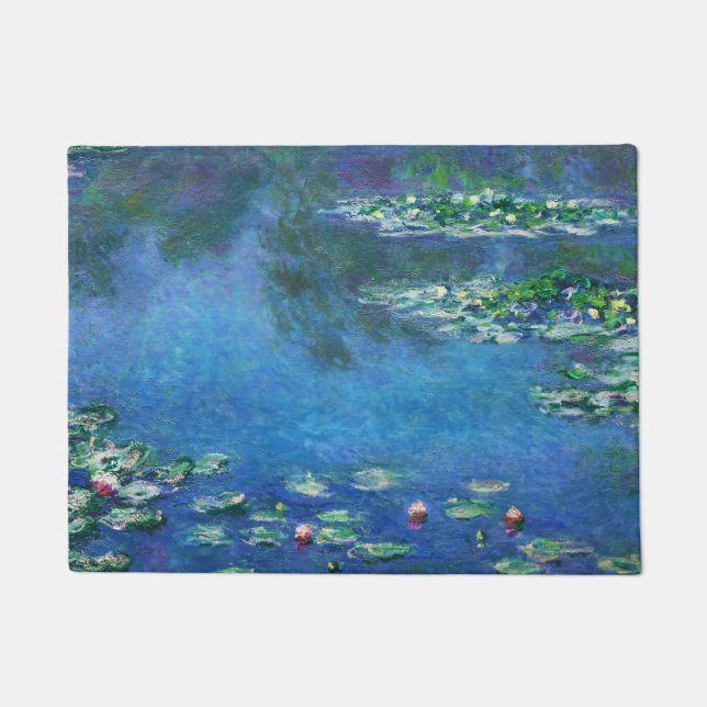 Felpudo Lirios de agua vintage de Claude Monet (Anverso)