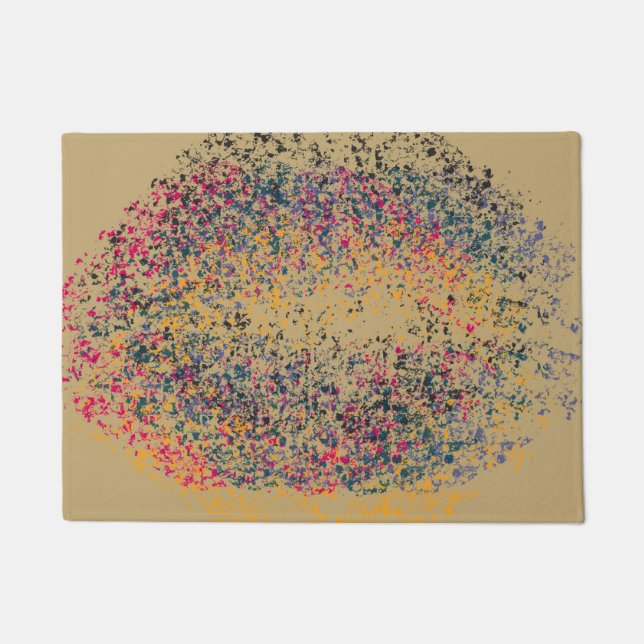 Felpudo Litros retro coloridos #2 (Anverso)