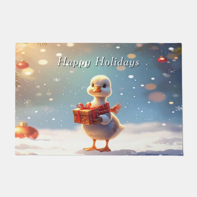 Felpudo Little Duck Holiday Doormat (Anverso)