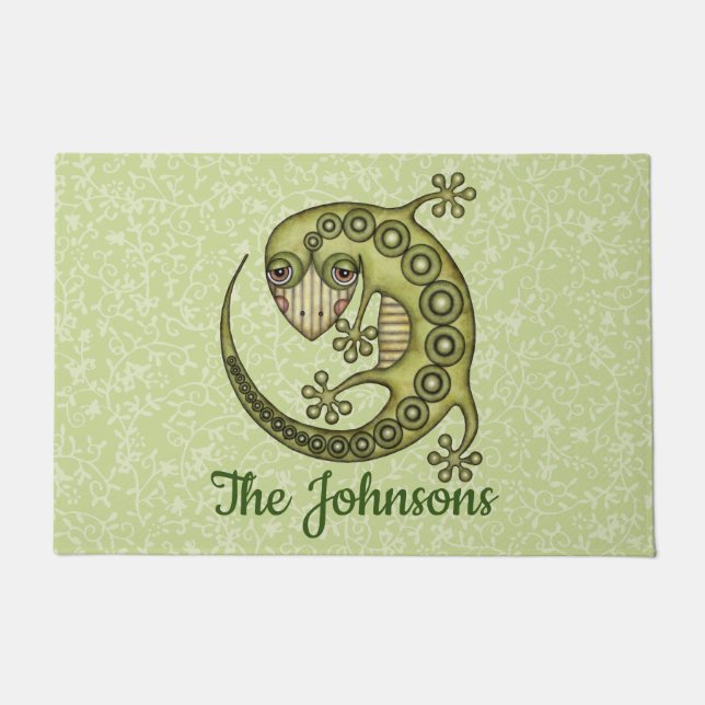 Felpudo Lizard verde (Anverso)