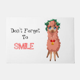 Felpudo llama en Navidades Doormat