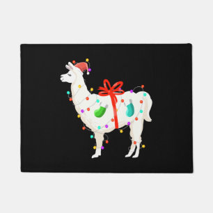 Felpudo Llama navideña navidad