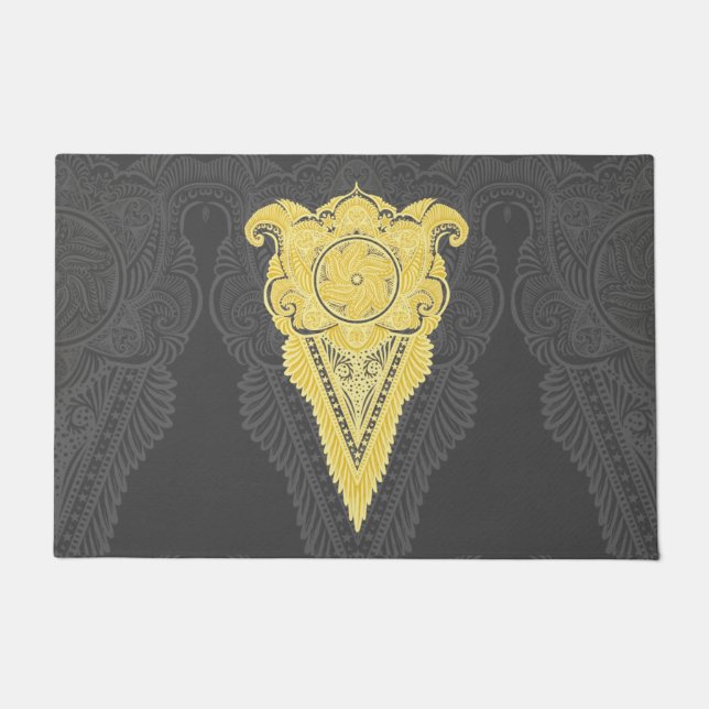 Felpudo Llama Ornamental Dorada (Anverso)